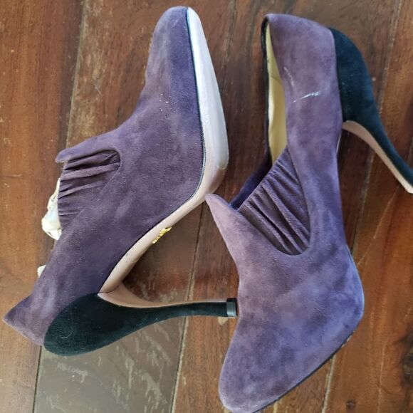 Authentic Prada purple suede booties 37.5 - Picture 7 of 7